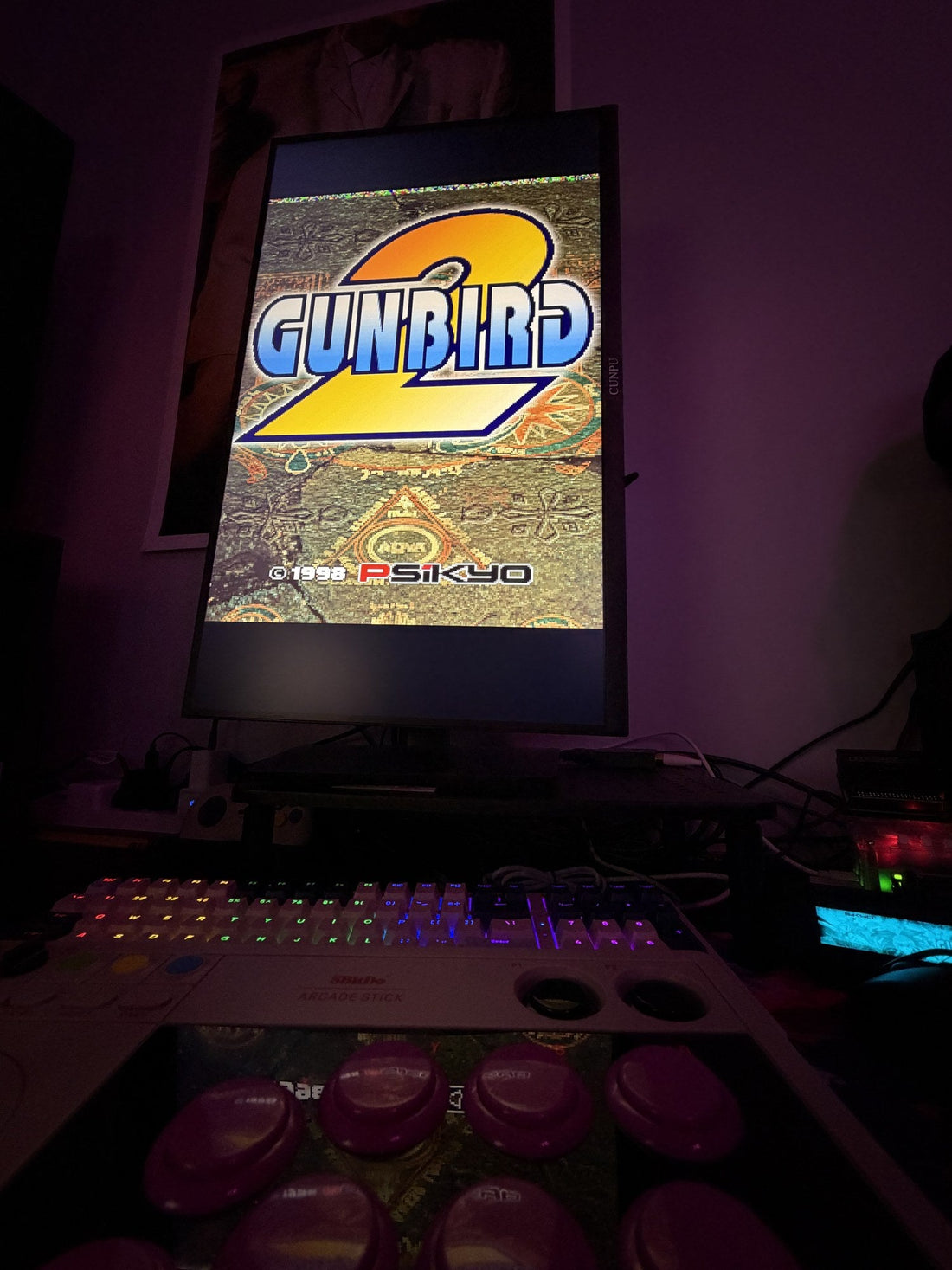 Gunbird 2, a Psikyo SH-2 shoot-'em-up, running on a MiSTer FPGA.