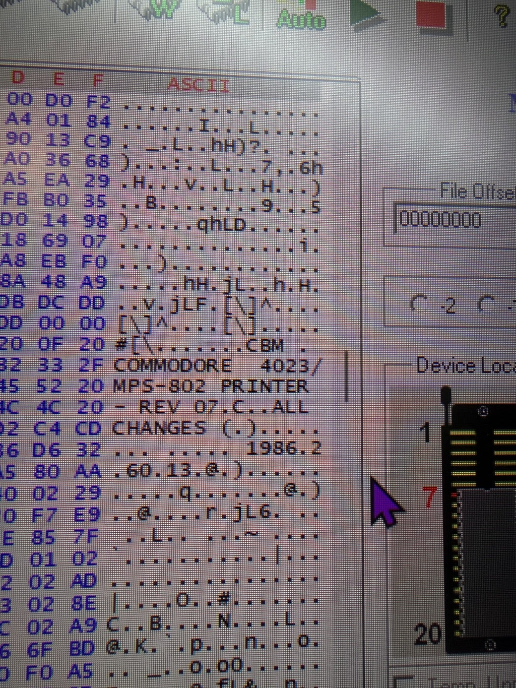 Commodore 1526/MPS-802 Graphics EPROM Upgrade – M2764A ROM Chip