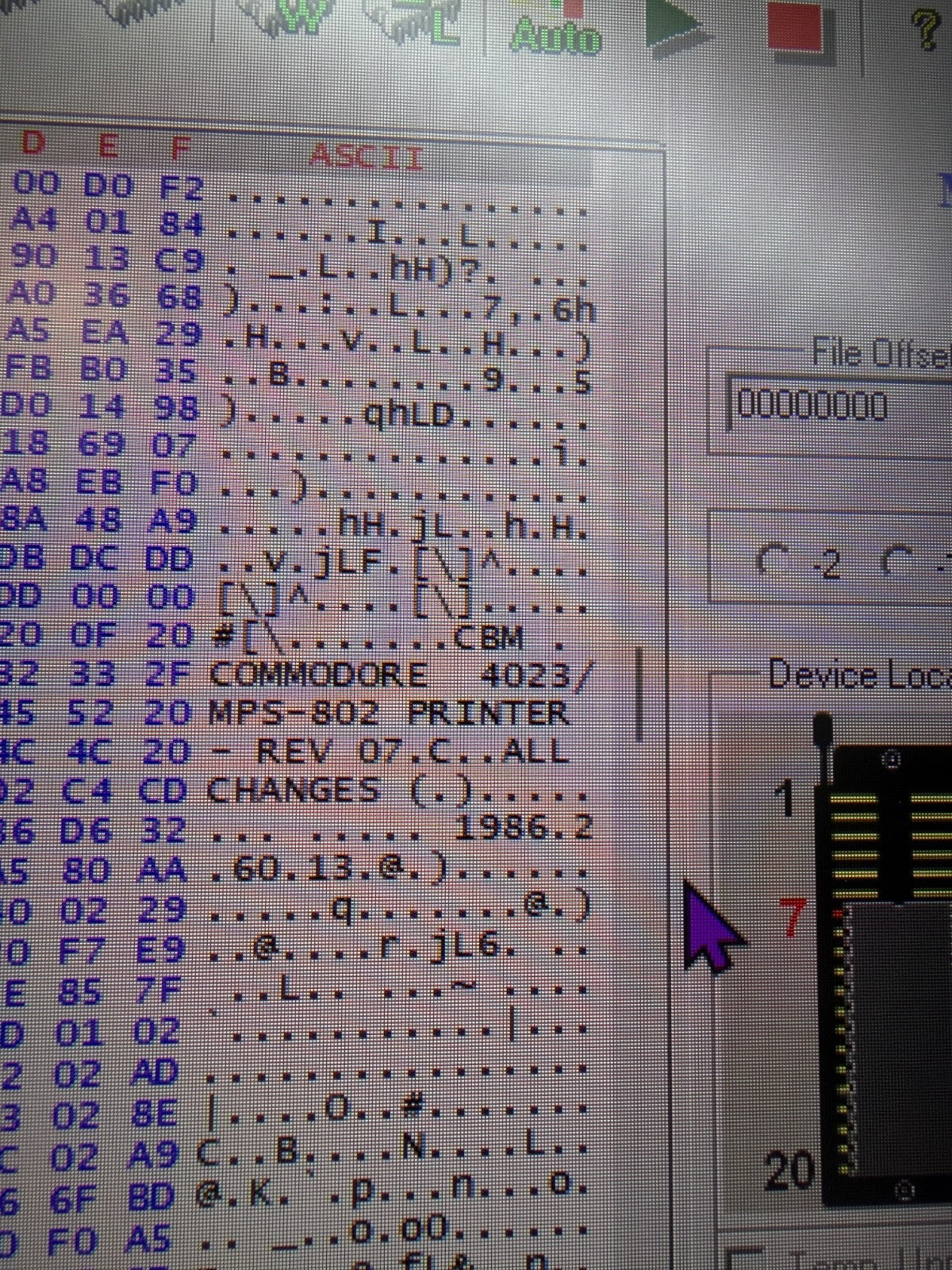 Commodore 1526/MPS-802 Graphics EPROM Upgrade – M2764A ROM Chip
